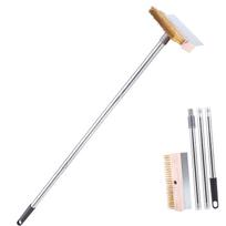 Pizza Oven Cleaning Tool Pizza Oven Brush with Solid Brass Bristles and Steel Handle for Outdoor Cooking Cleaning Tool 1.2m