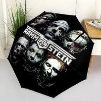 Rammstein,Heavy Metal Automatic Folding umbrella Compact 8 rib Design,Unique Style,Suitable for Everyday Outdoor Use,Perfect Gift for gray
