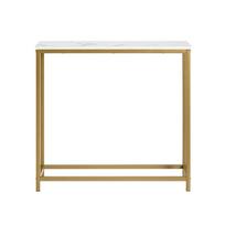 Konsolinis stalas 80x30x75cm., auksinės/baltos spalvos