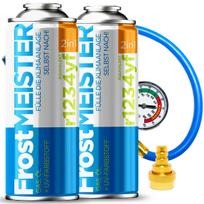 Frostmeister 2W1 400Ml - 2X Puszka R1234Yf + Wąż Z Manometrem + Adapter Zestaw Do Samodzielnego Serwisowania Klimatyzacji