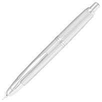 PILOT Capless Fountain Medium Nib Stripe 18K Gold Pen, (M), Pattern, Black, FC3MSSM, Nib.