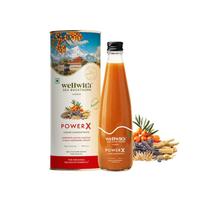 WellWith Sėjamųjų šaltalankių sultys PowerX Su ašvaganda, safed musli ir gokhru žolelių mišinys kasdieniam sveikatingumo palaikymui 300ml