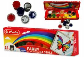 12 spalvų vitražiniai dažai stiklui su kontūruote