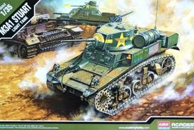 Klijuojamas Modelis Academy 13269 US M3A1 STUART LIGHT TANK 1/35