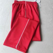 Red White Baggy Straight Trousers Spring, Summer and Autumn Single Stripe Primary and Secondary School Uniform Pants Thin Sports School Pants XS, 130CM balta/raudona