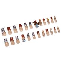 24 Pieces Elegant Checkered Patterned Press on Nail With Delicate Bowknots False Nail Suitable For Fashion Ladies 1