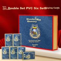 Miaoji Guandan Special Playing Cards, PVC Waterproof Frosted, Gift Box Set, 3 Boxes with 6 Decks in Total, Suitable for Camping Entertainment
