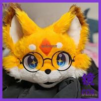 Tik pliušiniai akinių rekvizitai 25cm Akinių Fursuit priedai Kigurumi kaukės pagrindas Kig Helovinas Kemono Lapė Katė Šuo Triušis Akiniai 25cm