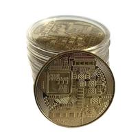 Gold Plated Bitcoin Coin Collectible Art Collection Gift Physical Commemorative Casascius Metal Antique Imitation Souvenir Gift auksas