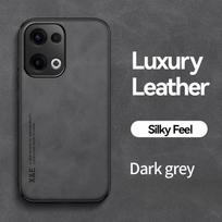Funda For OPPO Reno 13 Pro 5G Case Leather Car Magnetic Holder Phone Cover For Reno 13 Reno13 Pro TPU Silicone Shockproof Coque For Reno13 Pro 5G tamsiai pilka spalva