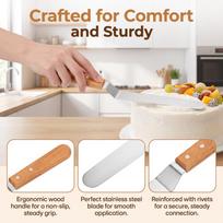 Smooth Flat Blade Icing Spatula Food Grade Offset Spatula Versatile Cake Spatula  Cake Decorating M