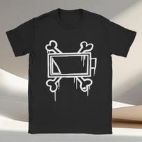 Low Battery Skull and Bones Graphic T-shirt XXXXL