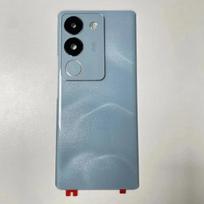 Battery Back Cover For vivo V29E Phone Rear Housing Replacement With Camera Lens mėlyna