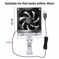 1Pcs Adjustable Angle Aquarium Cooling Fan USB Water Chiller Fan  for Reptile Terrarium Cooling Single