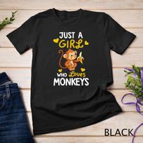 Just A Girl Who Loves Monkeys Tshirt Cute Monkey Lover Gifts Unisex T-shirt 1 XL