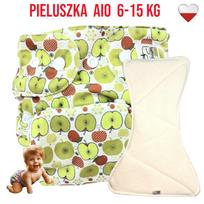 Pieluszka wielorazowa aio kieszonka bambus jabłka  nappime