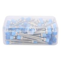 100pcs Easy to Use Nail Dust Brush Cleaner  For Salon Use mėlyna