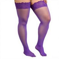 Ladies Over Knee Black Lace Anti Slip Long Socks Black White Thigh High Silk Stockings For Women Plus Size Xxxl One Size