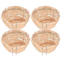 4Pcs Hook Design Handmade Bird Nest Hand Woven Weaving Bird House Bird House  Bird Supplies 4Pcs