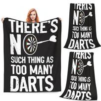 Darts Player Bullseye Dart Board Arrow Aim Blankets Soft Warm Flannel Throw Blanket Bedding for Bed Living room Travel Home Sofa Size: 75*100cm, Weight: 230 GSM