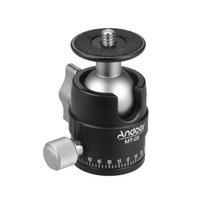 MT-03 mini rutulinė galvutė DSLR ILDC fotoaparato trikojis, vienpusis tvirtinimas, greitai atjungiamas aliuminio lydinys