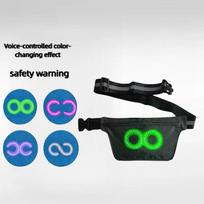 LED voice-controlled multi-color glowing messenger bag, suitable for running and skateboarding juoda