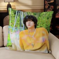 Karštas Kpop berniukų pagalvės užvalkalas Sofa Svetainė Galvūgalis Miegamasis Atlošo pagalvėlė Kvadratinė pagalvėlė J-jin-Music Šaunus miego laikas 16x16Inch gray