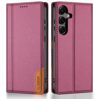Stipri magnetinė kortelių laikiklio piniginė Odinis dėklas, skirtas Samsung Galaxy A06 A16 A26 A36 A56 A17 S25 Ultra S24 Plus S23 S22 RFID apsauga Galaxy S22 5G raudona