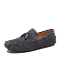 Vyriški laisvalaikio batai Suede odiniai mokasinai Klasikinio britiško stiliaus vyriški batai Lengvi minkšti mokasinai Vyriški įsispiriami vairavimo batai 38