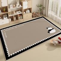 Crystal Pile Carpet China Panda kung Fu Baby Kids Room Playmat Washable Non-slip Carpet For Living Room Bedroom 40X60CM