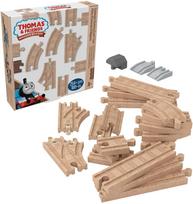 Thomas the Tank Engine Wooden Rail Series (Thomas) Create Your Own Course Straight & Curved Expansion Rail Set [Ages 3 and Up] [30 Pieces] HDX06 beige