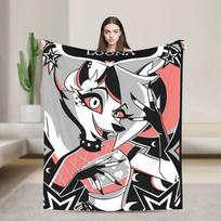 Helluva Boss Loona Flannel Blanket Soft Durable Throw Blanket for Bedroom Travel Office Sofa Bed Cover 40x50inch 101x127cm