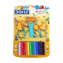 Doms modeliavimo plastilinas, 12 spalvų, kūrybos rinkinys vaikams, minkštas minkomas tešlos rinkinys su 8 formelėmis ir rankiniu voleliu mokyklai blue
