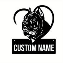 Customized Cane Corso Metal Sign Wall Decor Dog Lover Gift Breed Art S juoda