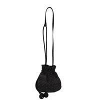 Fashi Soft Fabric Shiny Glitter Denim Shoulder Bags Casual Light Mini Women's Crossbody Bags Youth Sweet Drawstring Bucket Bag juoda