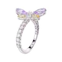 Swarovski 2026 Capsule Dragonfly Design Cubic Zirconia Ring Unisex ring Silver 57373 Box (Random Color),52