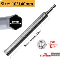 Power Nut Driver Hollow Socket 140mm Extended Socket Length 10*140mm