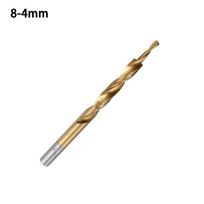 High quality WoodworkingTool HSS Spiral Step Drill Bit for Optimal Results 1pc 8 to 4mm