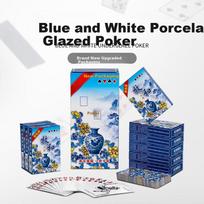 Muhe Playing Cards, Durable High-Elasticity Poker Cards for Doudizhu, Bend-Resistant And Anti-Peeping Entertainment Cards, 10 Decks Blue MH858-2