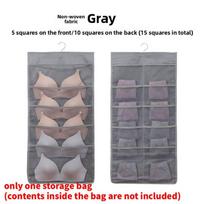Underwear Organizer Wall Hanging With Nonwoven Fabric For Bedroom Storage Gray Front 5