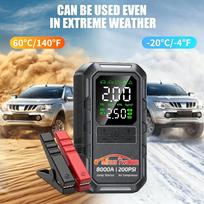 Car Jump Starter 12V Auto Battery Booster Portable Air Compressor With LED Lighting juoda