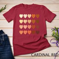 melanin hearts vintage valentines day gift distressed BLM Unisex T-shirt 2 L
