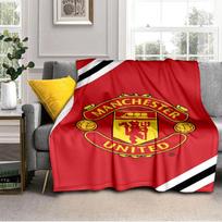 Manchester Crest Blanket Outdoor Flannel Blanket for Camping, Hiking, Garden Parties, Picnic Essentials,gift for family and friends 75x90cm