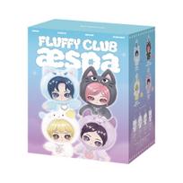 Pop Mart x Aespa Fluffy Club serijos vinilinė pliušinė lėlė pakabukas užklijuotas dėklas (1 staigmenos dėžutė) ONE SIZE įvairiaspalvis