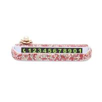 Auto Parking Stickers Luminescent Stop Sign Card Plate Car Temporary Parking Sign  Girl flower pink