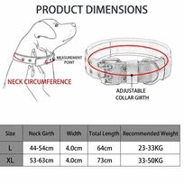 Metal Quick Buckle Dog Strap Built-in Hand Grip Anti Pull Dog Harness Strap  Field Pet Guidance L white