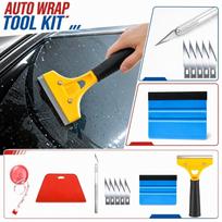 Car Wrap Installation Tool Kit - Squeegee Scraper Set for Window Tint, Car Wrap, and Car Cover, Complete Tool Set for DIY Sticker Application One Size