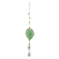 Suncatcher Resin Leaf Pendant - Window for Garden, Home Decor, Gift - Decorative Hanging Ornament One Size žalia