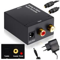Adapter dźwięku 2x rca l/p (chinch) na toslink lub coaxial (1xrca)