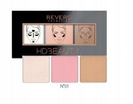 Revers pro contour 01 - paleta do konturowania z bronzerem, różem i glow